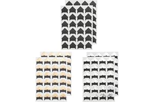 COYUN 144 angoli fotografici autoadesivi oro, 6 fogli, per album fotografici, angoli, adesivi per album fotografici, angoli fotografici, adesivi per album di ritagli, angoli adesivi per foto fai da te