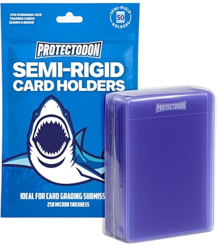 sentinel card sleeves Sentinel® Semi Rigid Card Holders (50 Pack) - Premium Card Sleeves for  Trading and Collectible Card Games