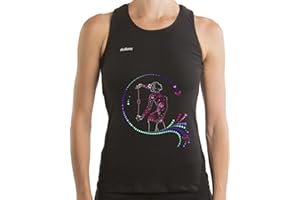dvillena | Camiseta Gimnasia Ritmica Cinta Corazon Corte Moderno y Tirante Ancho | Actividades Deportivas o Tiempo Libre, Yoga, Pilates | Camiseta para Entrenar Niñas, Adolescentes o Adulto