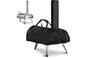 Fenghome Housse de four à pizza pour Ooni karu 12 - Étanche - Résistant aux intempéries - En tissu Oxford - Pour four à pizza - Noir - 81 x 42 x 21 cm, For Ooni Karu 12