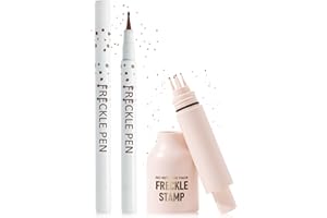 LESTPOLA Stylo de Tache de Rousseur Makeup Set, Liquide Freckles Pen & Five Point Freckle Stamp, Fausses Taches de Rousseur Longue Durée Waterproof, Maquillage Freckles Natural pour Plage & Look Quotidien-03
