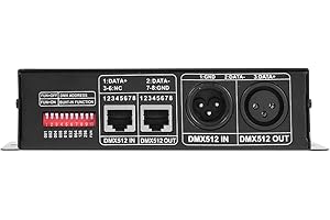 DIOCHE DMX Controller 3 Canali LED 5V ~ 24V DC Digital Display Decoder Dimming Driver DMX 512 4A 3 Canali Decoder Modulo Controller per LED RGB lampada palcoscenico