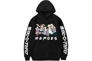YIMIAO Hombre Mujer My Hero Academia Sudaderas con Capucha Manga Japonesa Anime Manga Larga Pullover Hoodie