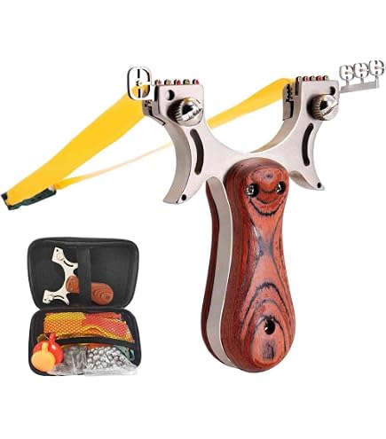 Fionda Professionale HBG Con 6 Elastici Di Ricambio E 50 Palline &ndash; Mimetica