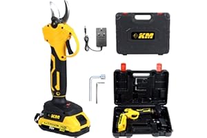 CIKDA Cordless Electric Pruning Shears, 40mm Brushless Motor 30mm Cutting Diameter Tree Branch Pruner with Rechargeable Lithium Battery for Pruning Trees and Shrubs (1 Battery)