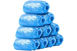 OSYA Ousyaah Couvre-Chaussures Jetables, 1paquet de 100 (50 paires) Surchaussure en Plastique CPE, Couvre-Chaussures Imperméables pour Sols, Tapis, Durables, Antidérapants