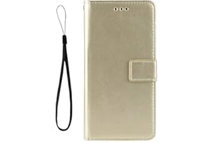 FTRONGRT Cover Compatible for Cubot P40 Case, Flip Cover with Card Slot, Bracket, Wallet, Magnetic PU Leather Wallet Case for Cubot P40. (Gold)