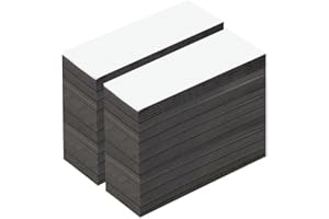 FIRST4MAGNETS MagFlex® Lite Flexible Gloss White Dry Wipe Surface Magnetic Labels for Creating Scrumboards, Removable and Changeable Labels - 120mm Long x 40mm Wide - Pack of 500