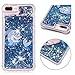Produktbild iPhone 6 Plus 6s Plus Hülle, YYX iPhone 6 6s Plus Schutzhülle Apple 6 Plus 6s Plus Hülle Bling Shiny Pailletten Glänzend Glitter Karikatur Niedlich Muster Transparent Weiche Silikon Treibsand Handyhülle Crystal Klar Ultra Dünn TPU Bumper Case Stoßfest Anti-Fallen Schutzhülle für Apple iPhone 6 Plus / iPhone 6s Plus (5.5") - Blau-Delphin
