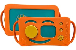 Housse Protection Compatible Lunii - Coque Kalycase Silicone pour Conteuse Histoires Luni - V1 V2 V3 (Orange)