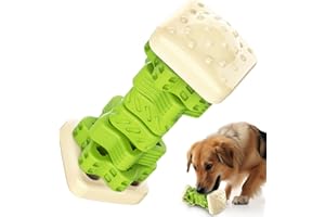 RUXAN Giocattolo da Masticare Indistruttibile, 3 in 1 Giocattoli Puzzle Interattivo Giocattoli per Cani al Gusto di Manzo in Gomma Naturale più Resistente per Cani di Taglia Media/Grande