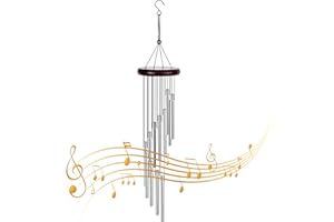 SMATIME Campanelli a Vento Scacciapensieri per Esterni Campanelli Eolici con 12 Tubi in Lega di Alluminio Metallo Campane Tubolari Musicali a Vento per Giardino Patio Casa Decor Regali di Compleanno di Natale