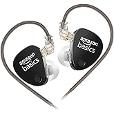 Amazon Basics Pro Series in Ear Earphone with Mic | 3.5 mm Plug | Dual 10mm Dynamic Drivers | 4-Level Tuning Switch | OFC Fla
