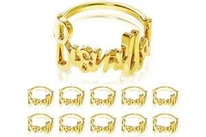 HIQE-FL 10Pcs Metall Serviettenringe,Bismillah Letter Metall Serviettenring Set,Hollow Out Metall Serviettenringe,Metall Metallene Serviettenringe,Zum Dessert Mousses Käsekuchen Fondant Auf