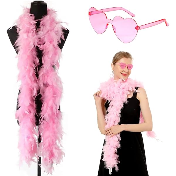 WUYJI Boas Federschal Weiß - 1920er Jahre Accessoire Für Partys & Events