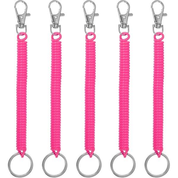 OHYER 5 Pièces Porte-clés Spirale élastique Corde de Pêche en Spirale Cordon de Sécurité élastique Rétractable Lanière de Pêche avec Mousqueton pour Prévenir les Clés Perdues Pinces et Outils OHYER 5 Pièces Porte-clés Spirale élastique Corde de Pêche en Spirale Cordon de Sécurité élastique Rétractable Lanière de Pêche avec Mousqueton pour Prévenir les Clés Perdues Pinces et Outils