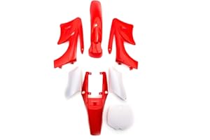TUOSERVO 47cc 49cc Fender Fairing Mini Moto Dirtbike Plastic Pocket Dirt Bike Set (Red)