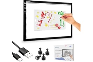 XIAOSTAR Tablette Lumineuse A3,Smart Tracing avec écran de verrouillage et set de timing,Luminosité et température de couleur réglables,pour artistes,dessin d'animation,esquisse,visionnement de rayons X