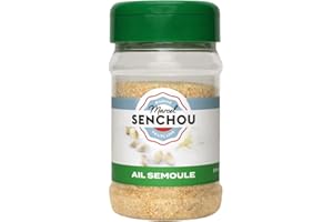 MARCEL SENCHOU - Ail Semoule 185g en Tube - Aromate en Poudre Riche en Goût - Saveur Authentique Préservée - Idéal en Assaisonnement et en Sauce - Recette Élaborée en France