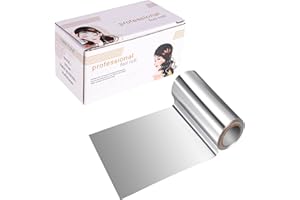 Fuyamp 1 Pack 30 M Foil Silver Hair Foil, Aluminium Hair Foil Silver Hairdressing Foil for Hair Highlighting and Coloring, 12 cm Width Hair Foil Roll Hairdressing Salon Modeling Tool(12 CM)