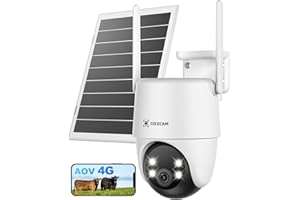 COCOCAM 24/7 Registrazione AOV 4G LTE Telecamera Esterno con Batteria 15000mAh Pannello Solare 8W, 2K PTZ, Rilevamento AI, Tracking AI, Visione Notturna 30 Metri, Scheda eSIM Inclusa (NO WIFI)