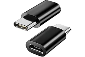 PLUX Micro USB to USB C Adapter 2 Pack, USB Type C Male to Micro USB Female Adapter USB C Adapter Compatible with Samsung Galaxy, Huawei, Type-C Phones, Tablets and More