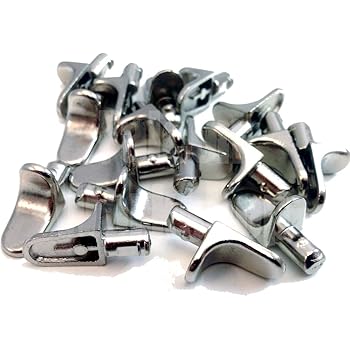 5mm Glass Shelf Support With Plastic Collar M5 Stud Metal Pegs