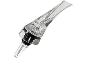 Fackelmann Aireador de Vino, Aireador por Efecto Bernoulli, Cuerpo Rígido AS y Silicona Flexible, 18x3,5cm, Diseño Elegante y Apariencia Cristalina, 1 ud.