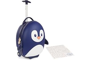 boppi Tiny Trekker Kids Luggage Bag | Holiday Travel Suitcase for Boys & Girls, Carry-On or Pull-Along School Trolley | Cabin Holdall | Under seat EasyJet Compliant,17-Litre
