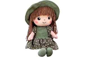 BYNYXI 45cm Poupée Peluche Fille, poupée de Chiffon Peluche Douce Poupée Peluche Peluche Peluche Poupées Petite Fille Poupée Peluche Peluche Peluches pour Enfants Filles à partir de 1 an Baby Doll