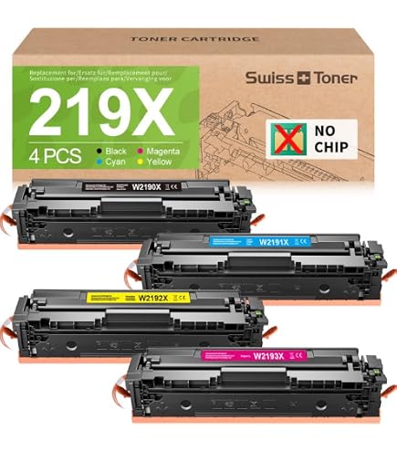 Cartouches Toner 219A/219X Compatible HP Color LaserJet Pro MFP 3302 – Pack 4 Couleurs (noir, Cyan, Jaune, Magenta) - 2
