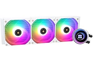 Thermalright Frozen Notte 360 WHITE ARGB V2 refroidisseur à eau pour processeur, 360 blanc, ventilateur PWM 3 × 120 mm, roulement S-FDB, convient pour AMD/AM4, Intel LGA 1700/1150/1200/2011/2066