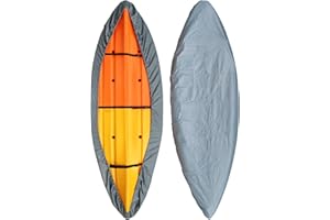 doorslay Kayak Cover Waterproof UV Resistant Kayak Cover Outdoor Kayak Storage Dust Cover for Boat Kayak Canoe SUP Paddleboard (DGY-L)