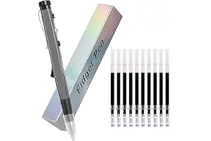 Sicomne Fidget Pen for Anxiety Stress Relief Fidget Toys Pack, Anti Stress Black Pens Toys for School Kids Adults, Magnetic Ball Pen Multifunction Writing Ballpoint Pen Gifts for Men Blue 2