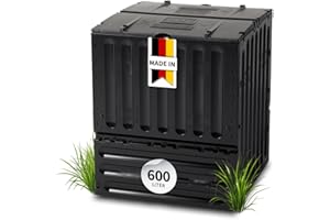 Garantia Eco-King Komposter 600 Liter schwarz - Komposter Garten, Schnellkomposter, Abfall & Recycling, Biomüll, Komposteimer, Garten, Thermokomposter, Garten, Kompost, Biotonne