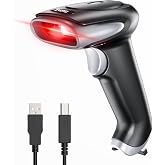 Eyoyo 2D Bluetooth Wireless Barcode Scanner, 2500mAh Cordless Handheld USB-Enabled QR & Barcode Reader for Libraries, Warehou