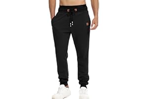 Suwangi Pantalones Deportivos para Hombre Running Joggers Pantalones Chándal Cónico Gimnasio Entrenamiento con Bolsillos Cremallera