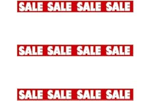 MSF Pack OF 3. SALE SIGNAGE POSTERS FOR SHOP WAREHOUSE MARKET INDOOR POSTER BANNER ALL TYPE (1 X SALE RED HORIZONTAL, 100CM X 10CM)
