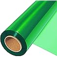 JOYIT Green Cellophane Wrap Roll (200’ Ft. Long X 17.5” in. Wide) - 2.5 Mil Thick Transparent Green Cellophane Wrapping Paper, Colored Cellophane Wrap for Gift Flower Basket Decoration