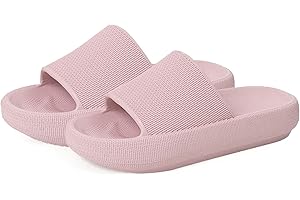 MUYOGRT Cloud Sliders Women Men, Non-Slip Bathroom Slippers Women Summer, Super Soft Massage Pillow Sliders, Platform Poolside Sandals Shower Shoes for Indoor & Outdoor