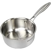 Fackelmann Vita3 Triply Stainless Steel Saucepan 16 cm, Triply Stainless Steel with Triple Diffuser Bottom, Non-Stick, PFA-Fr