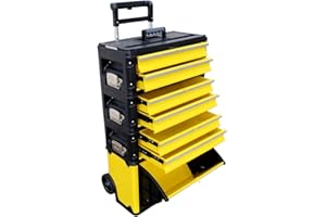 ALEOS. Metall Werkzeugtrolley Werkstattwagen XXL Type 305BBBD mit Schubladenverriegelung und Schloss