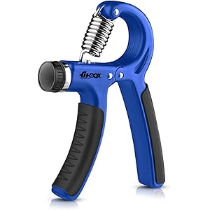 FitBox Sports Steel Alloy Adjustable Hand Grip Strengthener (10Kg-40Kg) Finger Excerciser, Hand Gripper For Men & Women (Blue Body)