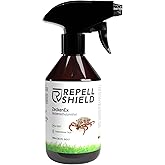 RepellShield® Natürlicher Zeckenschutz - 250ml - Effektives Anti Zecken Spray Keine Flecken & Rückstände, Zeckenspray Anti Ze
