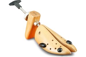 LANGER & MESSMER EXKLUSIVE SCHUHMODE HEIDELBERG Langer & Messmer civière chaussures en bois de hêtre pour hommes, largeur et longueur réglable - incl. civière en cuir