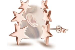 KITEENAL Sterling Silber Stern Ohrstecker - Hypoallergene Sterne Post Ohrringe für Mädchen Teenager Frauen