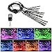 Produktbild Audew Motorrad Beleuchtung 4x 3LEDs 4x 6LEDs 4x 9LEDs 12 Streifen 5050 Auto Beleuchtung Atmosphäre Kit Außenbeleuchtung Motorrad LED Auto Lichterkette Multifarbe Licht Universal für Auto / Fahrräder / Motorräder / LKW / Boot etc.