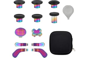 MARSPELL 13 in 1 Metal Thumbsticks for Xbox One Elite Series 2 Controller, Elite Series 2 Core Controller Gaming Accessory Parts, Metal Mod 6 Swap Joysticks, 4 Paddles, 2 D-Pads, 1 Tool(Multi-Colored)