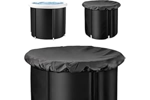 TIGA Outdoor Ice Tub Cover - Made of 420D Waterproof Oxford Cloth - Keeps Debris Out of Cold Pools - for Outdoor Cold Baths - Keeps Ice Tub Clean (Cover Only)
