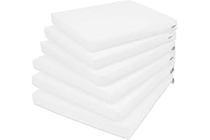 ‎ROLLMAYER Rollmayer Set of 6 Chair Cushions, Seat Cushions for the Home and Garden, Vivid Collection (White 1, 40x40x4cm)